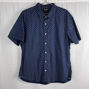 Bonobos Shirt Mens Slim Fit Shark All Over Print Novelty Summer Vacation Travel